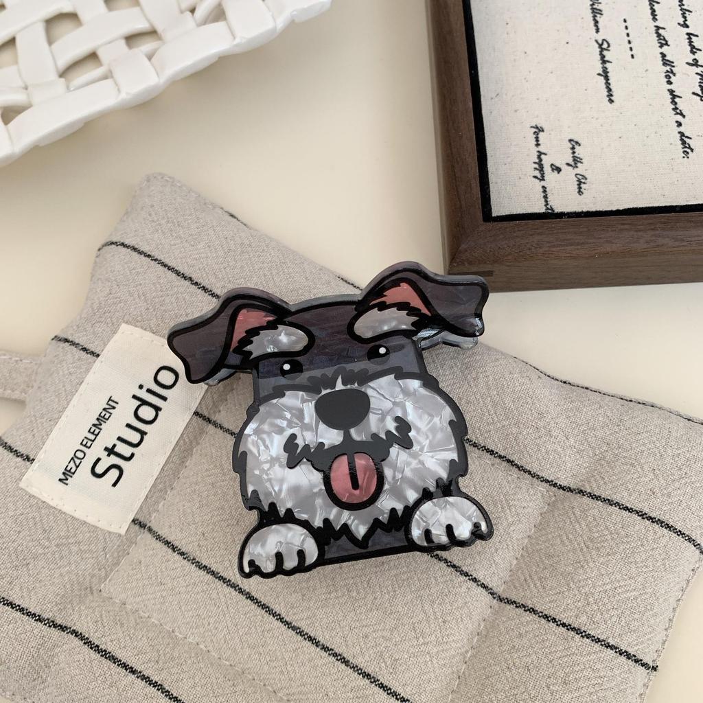 YHJ Golden Retriever Corgi Acrylic Hair Clip - Cute Animal Claw Clip for Updos & Ponytails.