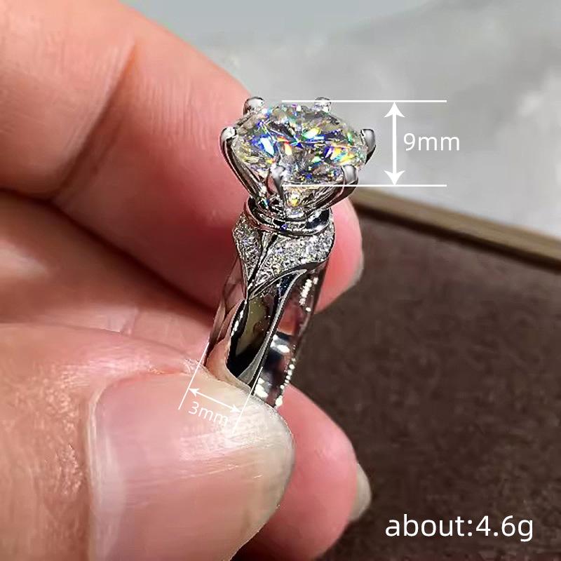 Женское кольцо Shein, кольцо с шестью крапанами, свадебная легкая роскошная шикарная бижутерия