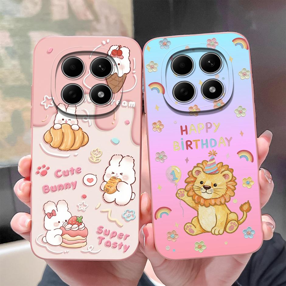 Чехол для Xiaomi Redmi Note15 15 Pro 15Pro+ Милый кит котенок Защита камеры Мягкий чехол для Redmi Note 15 Pro Plus Защита