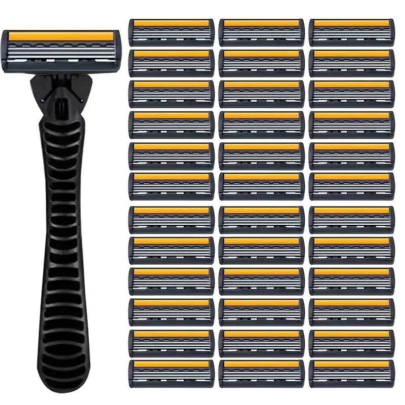 3-layer Stainless Steel Blade Men Razor Washable For Travel For Home Shaver Manual Shave Razors For Daily Face Care