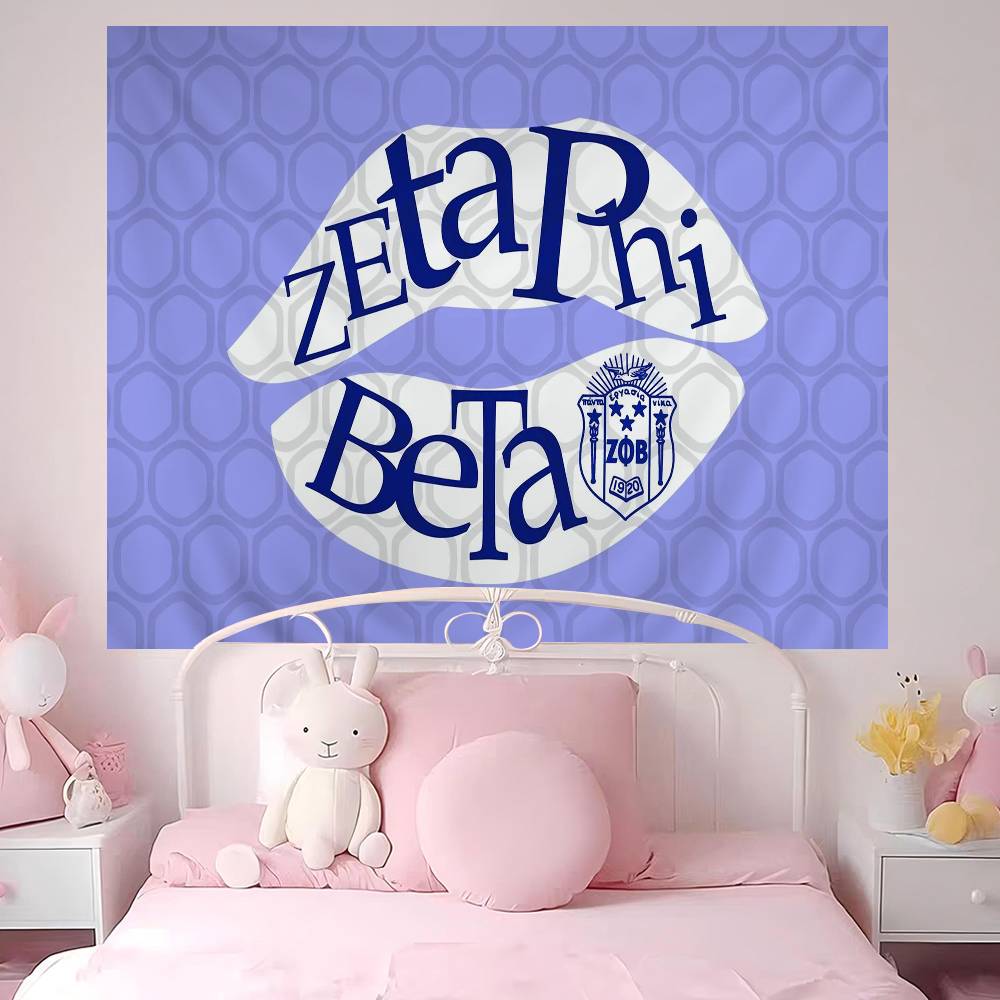 ZetaPhi Betas logo Cartoon Tapestry Home Decoration hippie bohemian decoration divination Home Decor