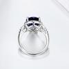 Blue Sapphire Real Silver Women 'S Ring 6 .8 Carats Created Royal Blue Sapphire Classic Exquisite Style Jewelry Design