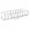Clear Makeup Organizer Plastic Multi-Functional Acrylic Makeup Stand 8 Compartments Cosmetic Display Holder Vanity
