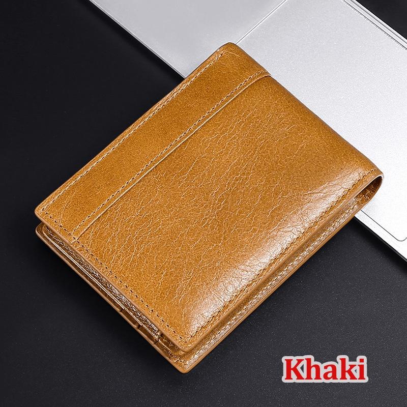 Fashion Business Mens Wallet Slim Credit Card Holder Genuine Leather Cowhide Transparent Window Multiple Card Slots Wallets