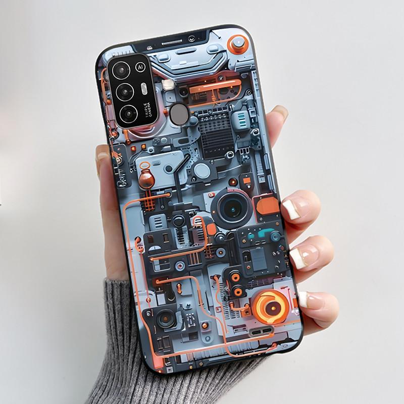 Чехол для ZTE Blade A52 Чехол для ZTE BladeA52 Задняя крышка Силиконовый Мягкий Черный ТПУ Роскошный Дракон Милый Крутой Мальчики Девочки Бампер Накладка на Телефон