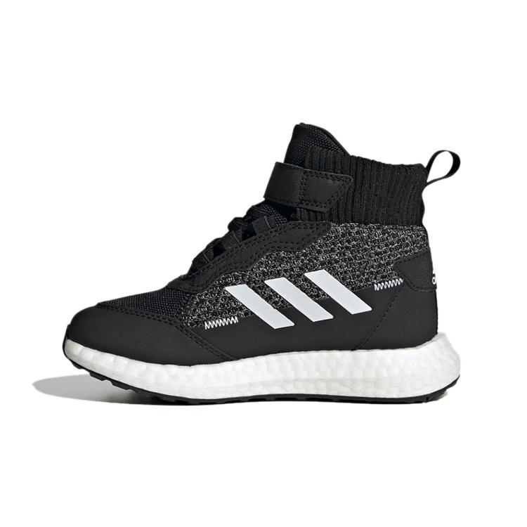 adidas Износостойкие высокие детские кроссовки для бега Черно-белые Детские FZ2505