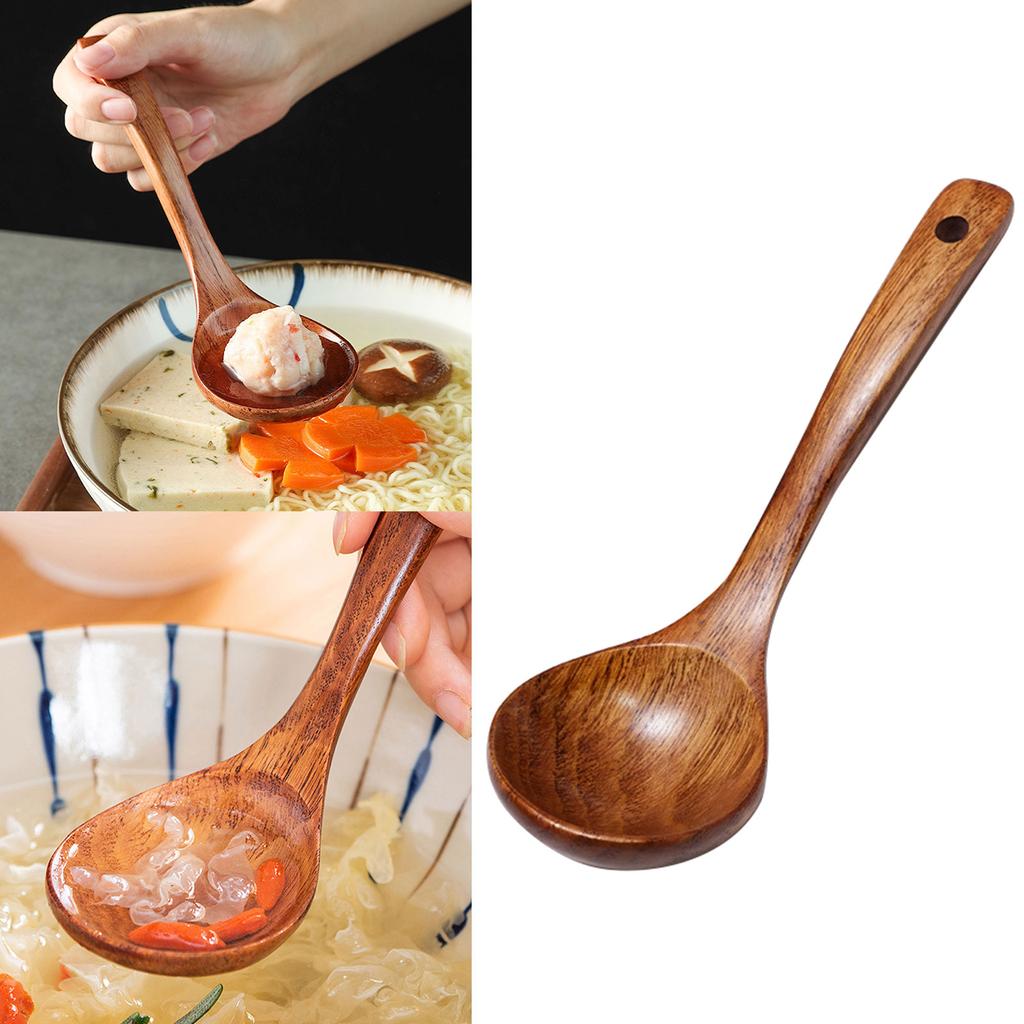 Японская Новая Деревянная Ложка для Супа из Старого Лака для Дома Кухня Деревянная Ложка для Каши Ложка для Лапши Ложка для Хот-Пота