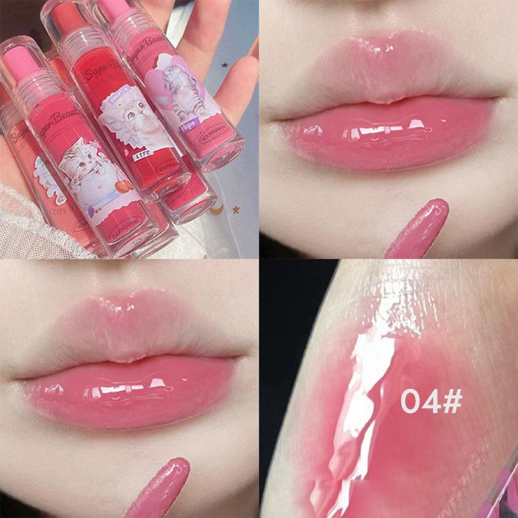 CAPPUVINI Cat Lip Gloss Watery Mirror Увлажняющий блеск для губ Уход за губами Масло для губ