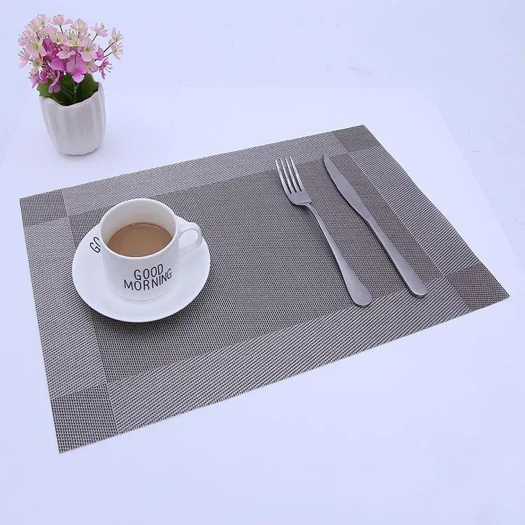 Dining Table Mat, Non - Slip Placemat Set, Kitchen Accessories, Cup Coaster, Wine Pad, Set of 2 / 1pc PVC Washable Placemats
