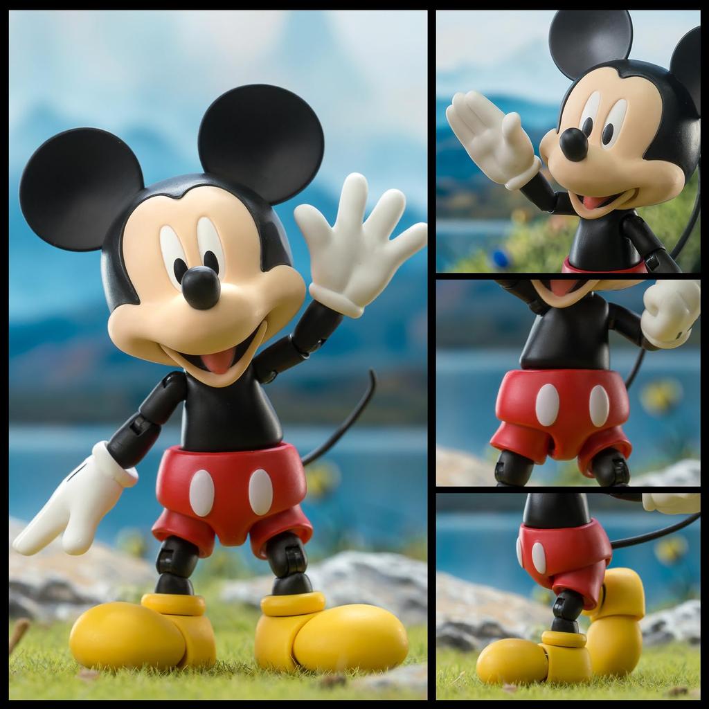 52TOYS Series MICKEY AND FRIENDS Inches 10 Super Movable Action Figure Painted PVC ABS Perfect Gift for Mickey Mouse Fans 3.75' "MICKEY MOUSE" 3.75