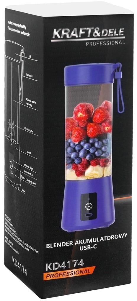 USB-C battery blender 400ml / 2x3000mAh KD4174