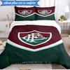 3PCS Soccer Club Emblem Design Printed Soft Bedding Set,Including 1pc Duvet Cover And 2pcs Pillowcases Perfect for Bedroom, Dormitory, Fan gift