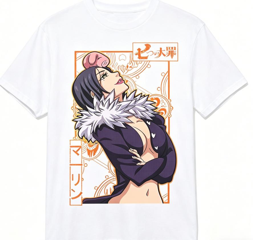 seven deadly sins merch Anime Lover T shirt Year round clothing personality Clothes Plus Size Unisex New Model Couples high quality soft