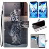 Модный расписной узорный чехол-книжка с ремешком для iPhone Samsung Huawei Honor Xiaomi Redmi OPPO Realme Moto Asus