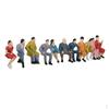 50pcs Models Railway Painted Train Figures Seated People :42