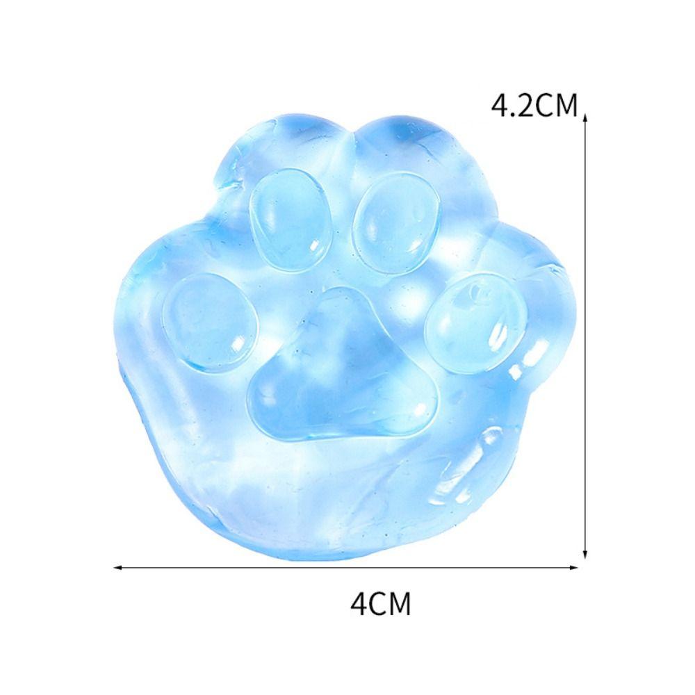 Mochi Ice Block Stress Ball Toy Cube Cat Claw Stress Relief Squeeze Toy Kawaii Transparent Fidget Toy Mini Squishy Toys