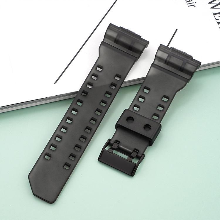 Black Gold Rubber Resin Watch Strap for Casio GA110/400/700/GD120/140