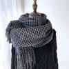 Scarf Women's Autumn and Winter New Imitation Cashmere Plaid Fringed Shawl Couple Thickened Scarf Warm Windproof Neck Scarf Casual Outdoor