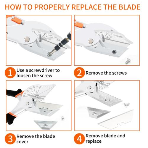 FLORA GUARD Mole Cutter, Angle Scissors, Multi-Angle Scissors, Adjustable 45-135, Cuts Wood, Plastic, PVC, Includes 10 Spare Blades (JDJ-2001JP)