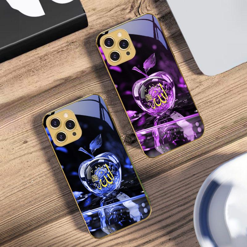 Кристалл Для Apple Зеленый Для IPhone 16 Pro Max 15 P ro 14 13 Plus 12 Mini 11Pro Max XS Max XR Золотой чехол для телефона из закаленного стекла