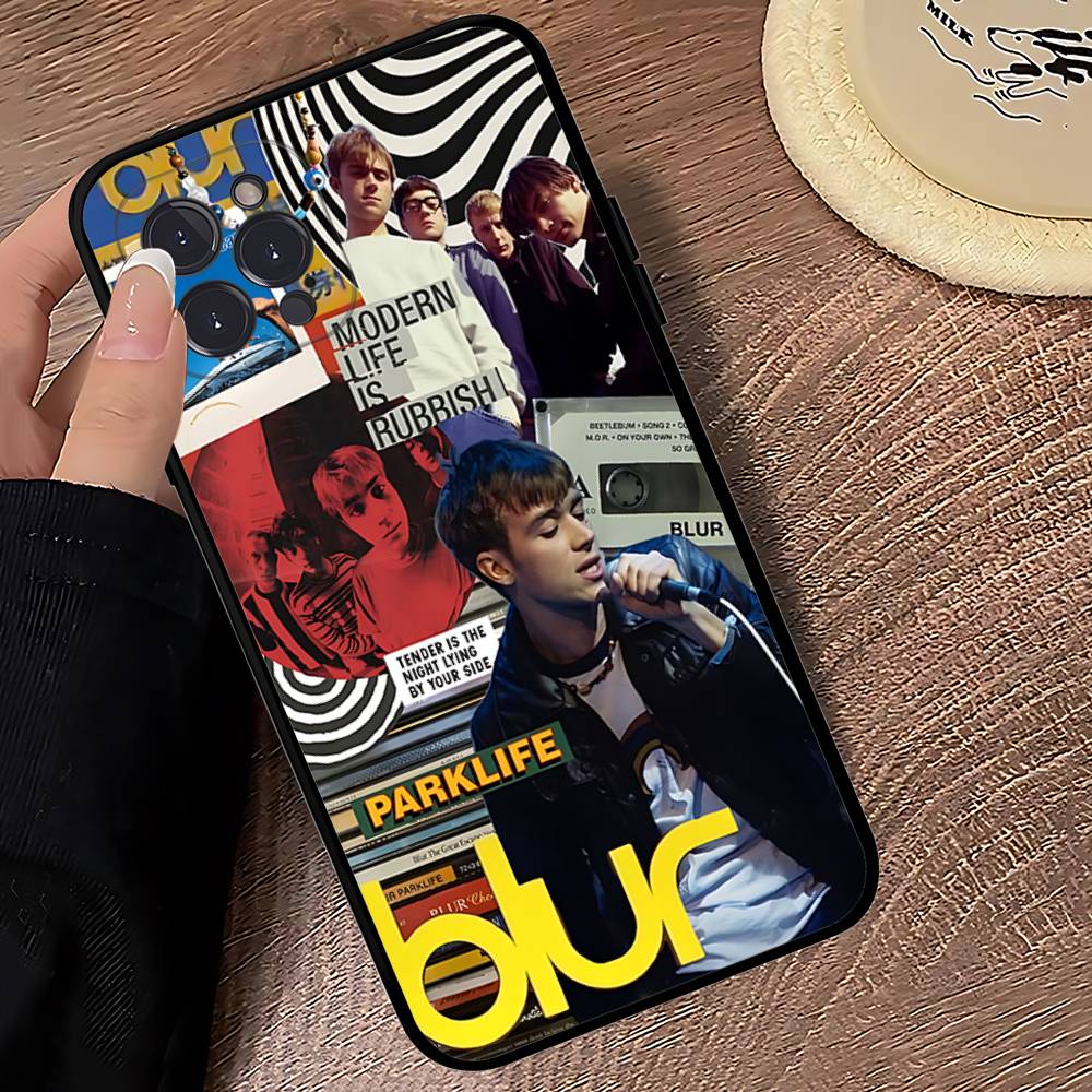 Чехол для телефона Rock Band B-Blur для IPhone 16 Pro Max 15 17 Plus 14 13 12 Mini 11 Черный Чехол