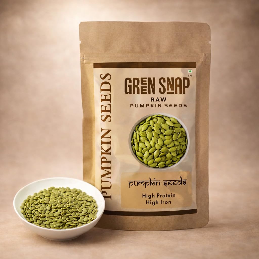 Green Snap «Премиальные сырые тыквенные семечки | Суперфуд с высоким содержанием белка для перекусов, кето и похудения | Богаты магнием, цинком и клетчаткой | Натуральные и Cru