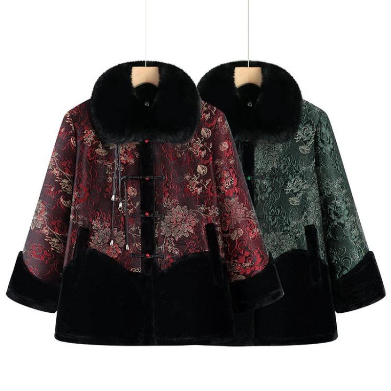 Зимнее пальто женское бархатное утолщенное год 0 теплое стеганое пальто с интегрированным мехом