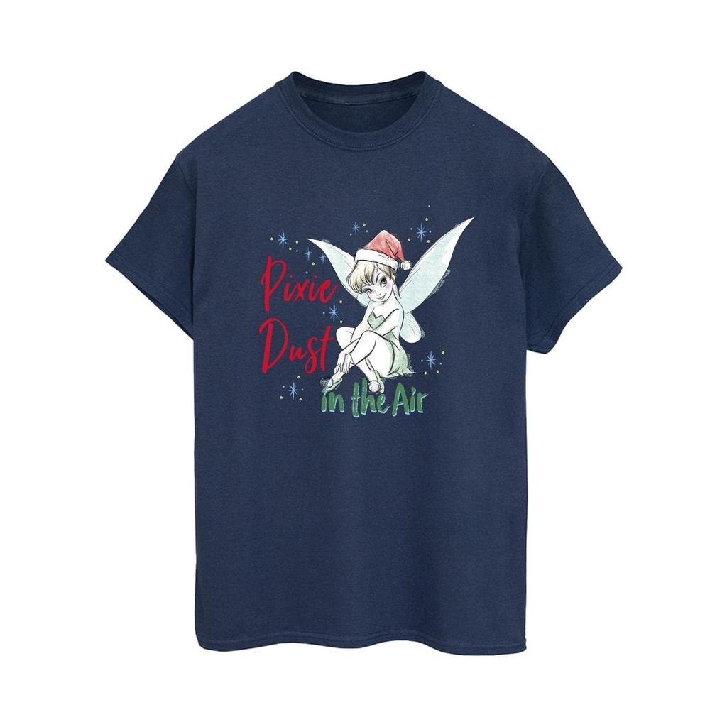 Disney Womens/Ladies Tinker Bell Pixie Dust Cotton Boyfriend T-Shirt