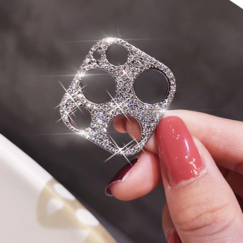 Защитная пленка для объектива камеры с бриллиантами для iPhone 11 12 13 Pro Max, защитная пленка с блестками и кристаллами для iPhone 11 12 13 Pro Max, стеклянная крышка