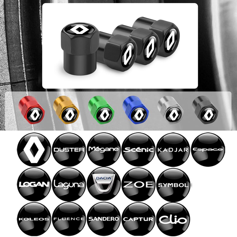 Car Wheel Tire Valve Cap Tyre Rim Stem Cover Airdust Waterproof for Renault DACIA Fluence Loguna Duster Logan Twingo Clio Megane NN40