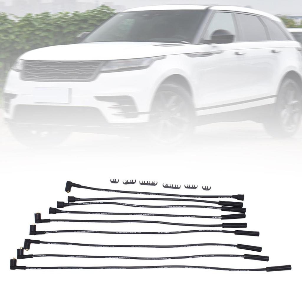 8mm Spark Plug Wires HT Leads Accessories Ignition Parts for Discovery 3.5 V8 Replace Parts Black Sturdy Attachment