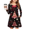 Christmas Day Girls' Long Sleeve Dress - Color Pocket Dress