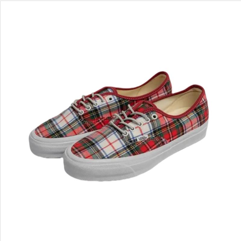 Vans Authentic Low top Skateboard Shoes Unisex Red White VN000D5K7ZG