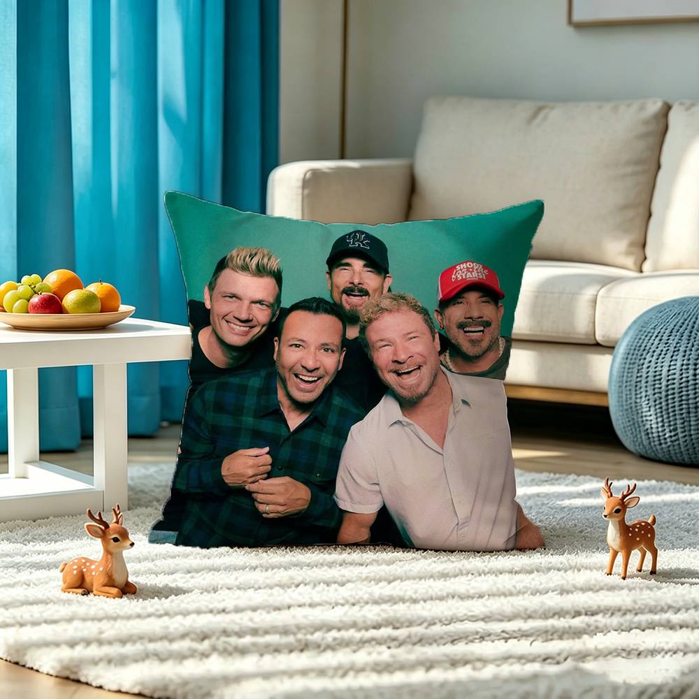 Rock band B-Backstreet boys Pillow Case Square Double-Sided Sofa Cushion Cover Bedroom Bedside Pillow