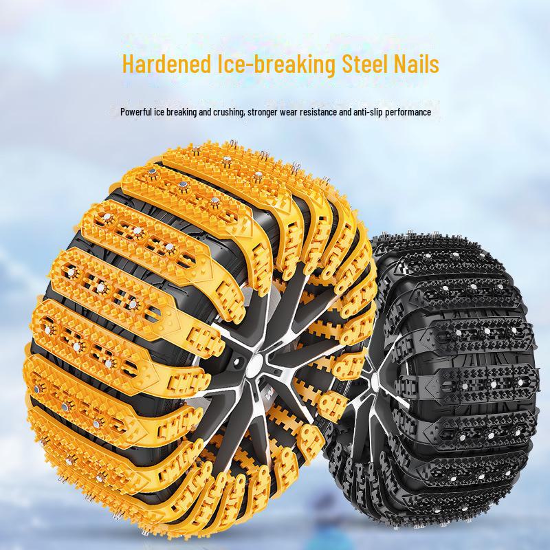 Зимняя автомобильная противоскользящая цепь — защищает шины, подходит для внедорожников, фургонов и внедорожников — универсальная технология цепей противоскольжения