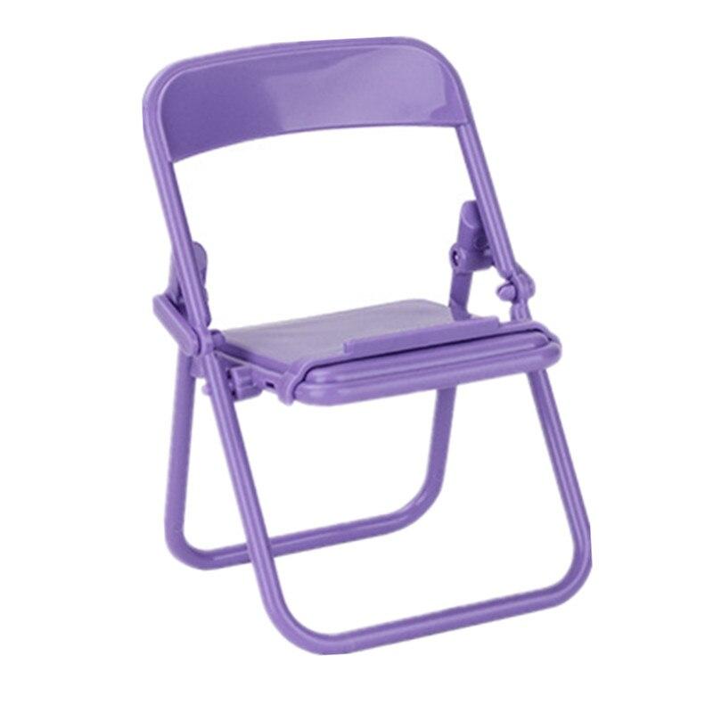 Mini Chair Shape Mobile Phone Stand Portable Cute Colorful Adjustable Folding Stool Lazy Phone Desktop Holder For Cell Phone