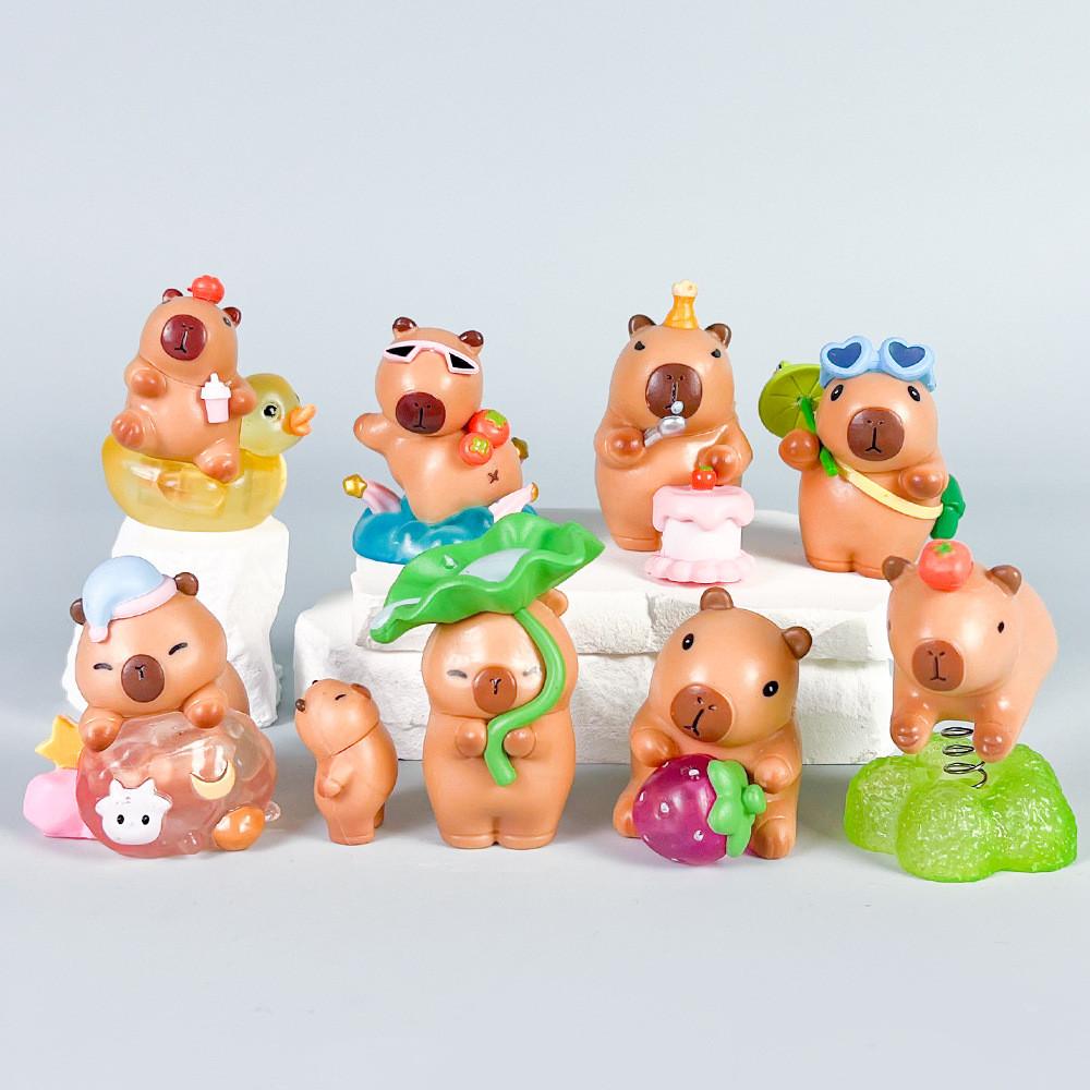 Character Capybara Cartoon Pvc  Action Figures Model Toy Collectibles Gift Kids