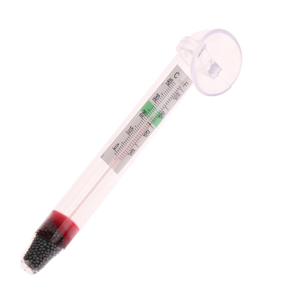 Аквариумный стеклянный термометр для измерения температуры воды в аквариуме с присоской