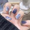 24Pcs French Long Ballet Square Fake Nails Handmade Removable Press On Acrylic Nail Art Tips