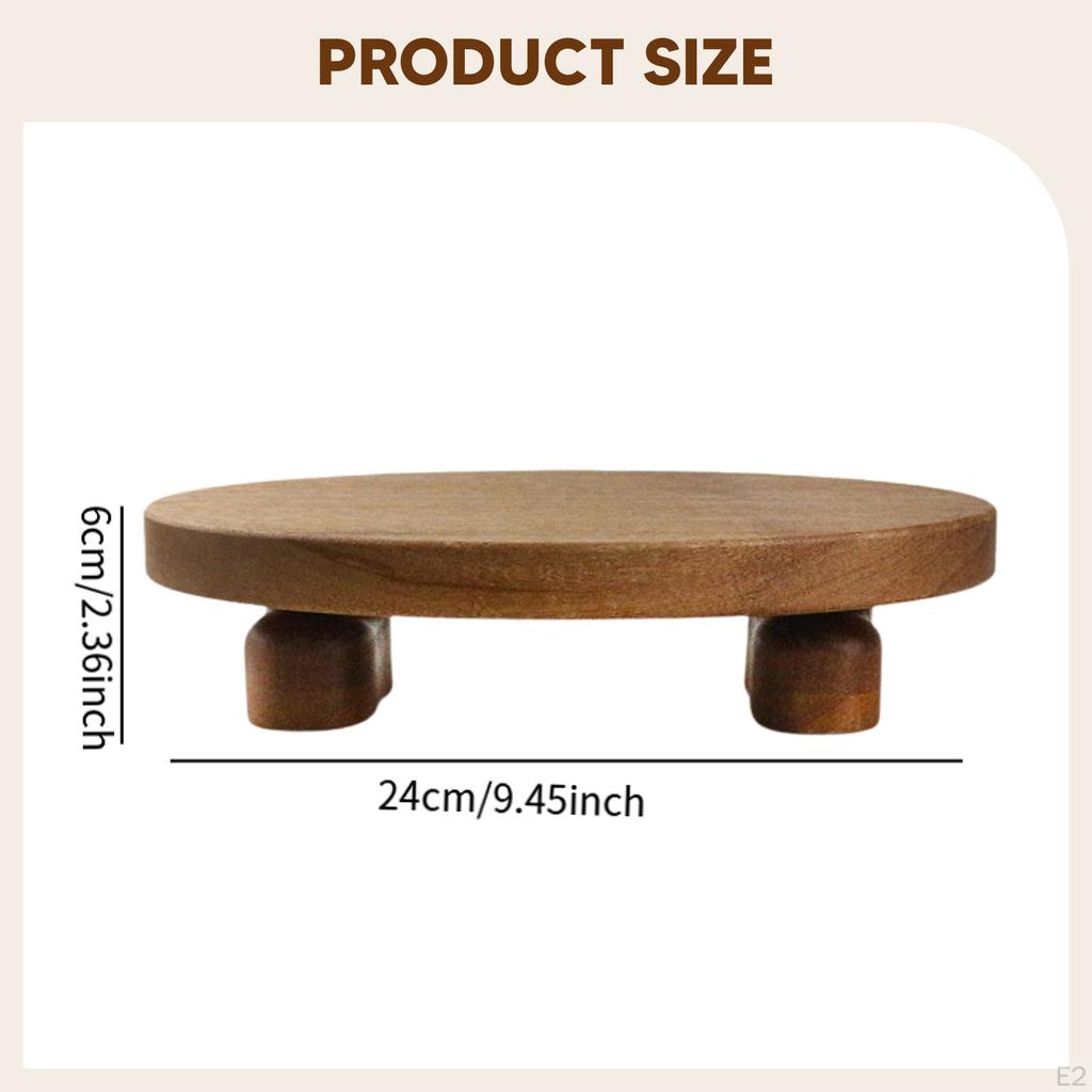 Wooden Plant Stand Flower Pot Holder Decorative Riser Shelf Planter Rack for Garden