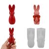 3D свеча-кролик, силиконовая форма, смола, DIY, пасхальный бантик, текстура, милые украшения для дома, простой дизайн для рукоделия