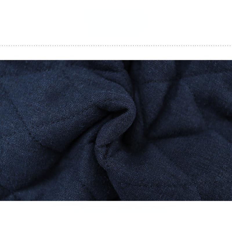 Осень-зима Короткое пальто Лоскутная винтажная стеганая куртка Однобортная хлопковая куртка с длинным рукавом Большой размер Дизайн Верхняя одежда