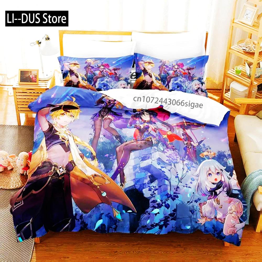 Кавайная пододеяльник Genshin Impact Тигнари для мальчиковой спальни Односпальный Twin Full Queen King Размер 2025 Покрывало Наволочка