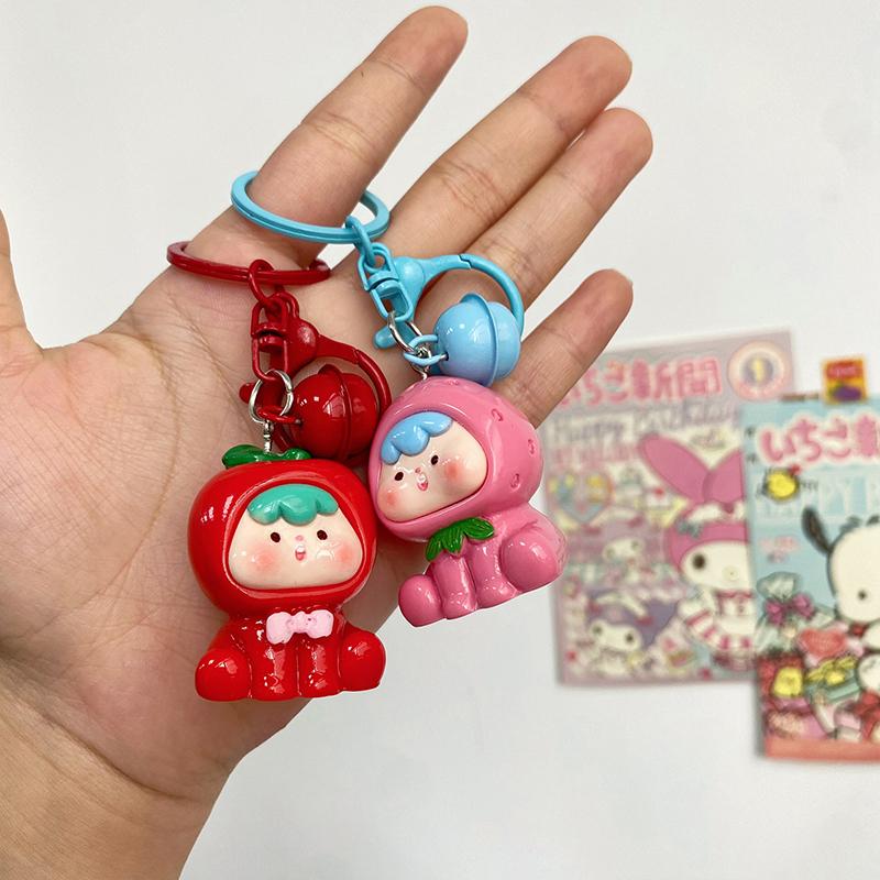 Креативная кавайная смоляная трехмерная кукла-брелок для рюкзака, подвеска, аксессуары, милый сладкий фрукт, автомобильный брелок, маленькие подарки