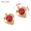 10pcs Stainless Steel Geometry Pendants Hexagon Heart Base Crystal Rhinestone Beads Charms Earrings Necklaces DIY Jewelry Making