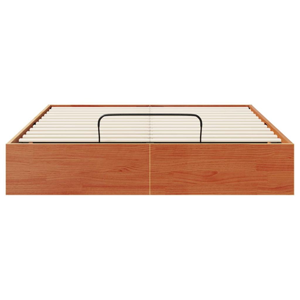 Ottoman Bed Frame with Storage Space Wax Brown 120 x 190 cm