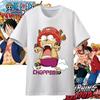 Хлопковая футболка оверсайз с принтом персонажей аниме One Piece для мужчин и женщин, удобная, в стиле Y2K, детская одежда, летняя футболка