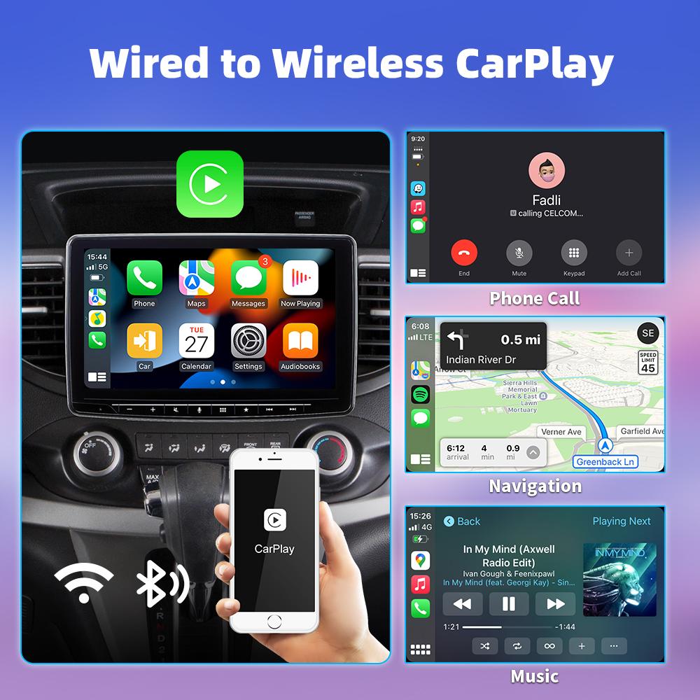 Wireless CarPlay Android Auto Adapt For Wired CarPlay Display To Wireless 2in1 Smart Box For Mazda Toyota Mercedes Peugeot Volvo