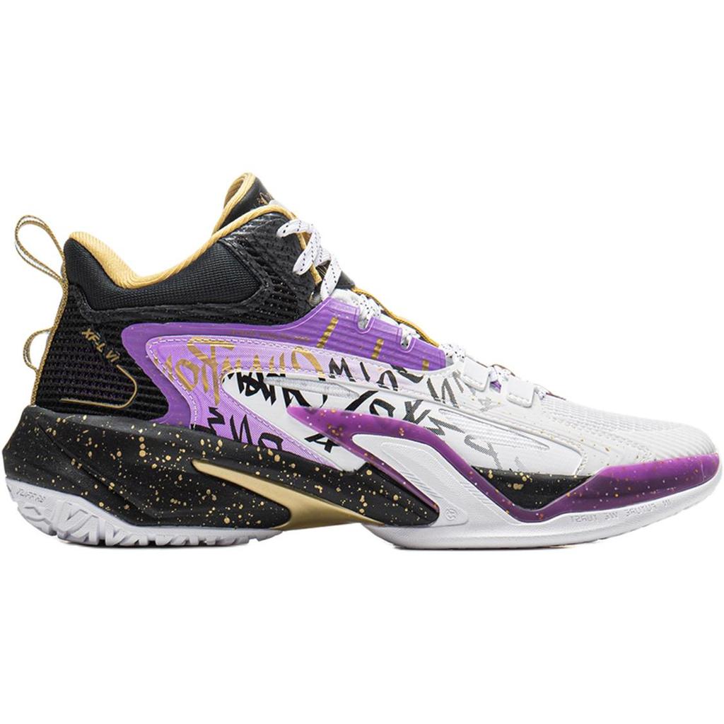Li Ning Kids Basketball Comfortable Versatile Non-Slip Wear-Resistant Rebound Support Low-Top Basketball Shoes Kids Sneaker YKBV052-7