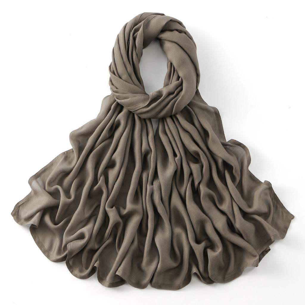 Muslim Modal Hijab Cotton Rayon Scarf for Women Double Stitching Wide Edge Rayon Shawl Islamic Thin Soft Viscose Turban Headband
